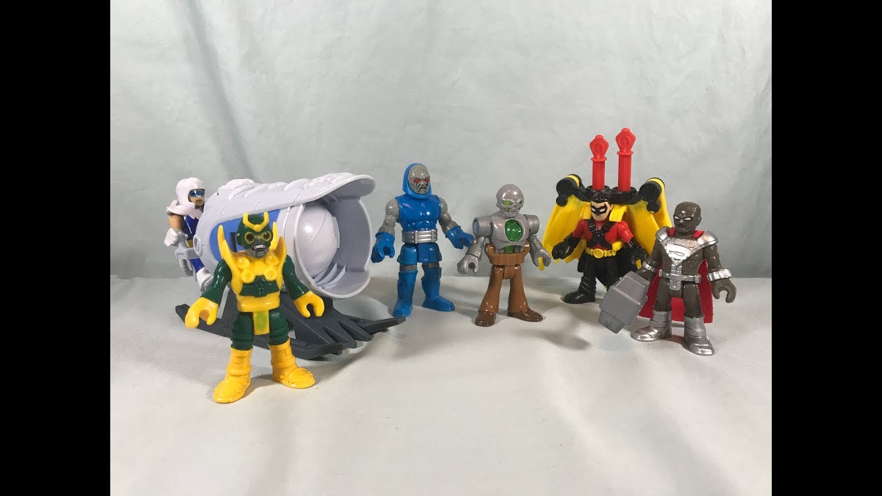 Imaginext DC Super Friends Capt Cold & Cannon, Darkseid & Minion, Steel & Metallo, Red Robin Review