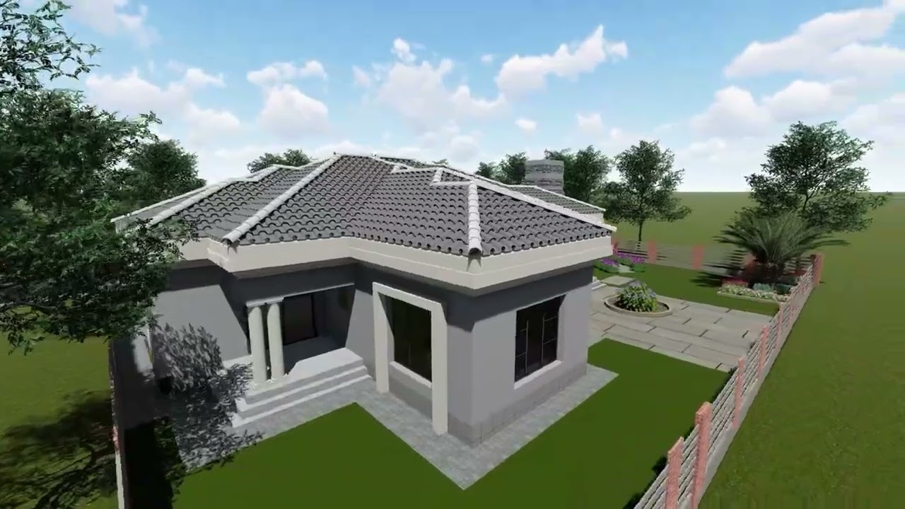 simplified 3d house exterior design