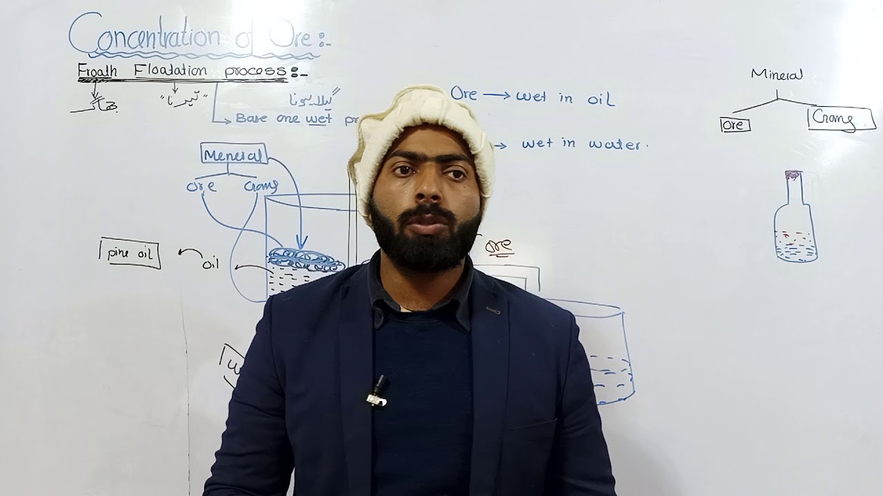 Froath floatation process || Concentration of ore || 10th class chemistry || Ch.no.16