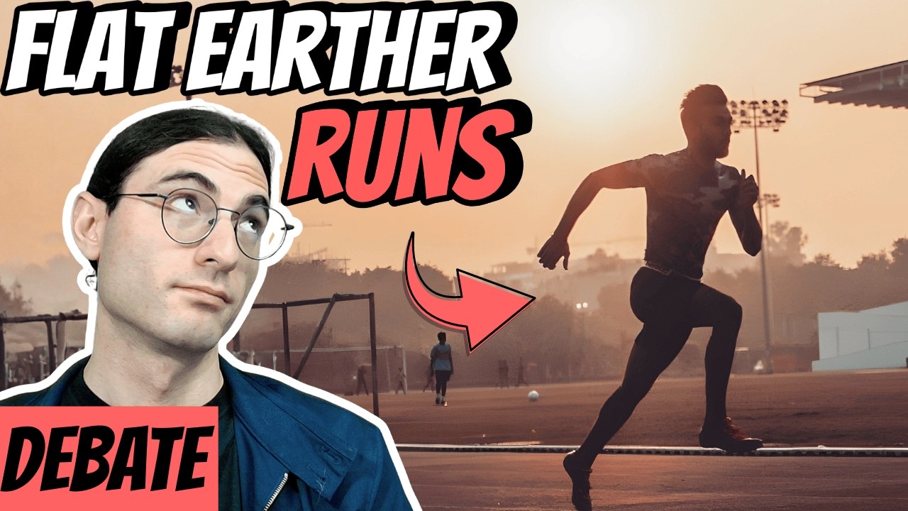 Flat earther runs from math