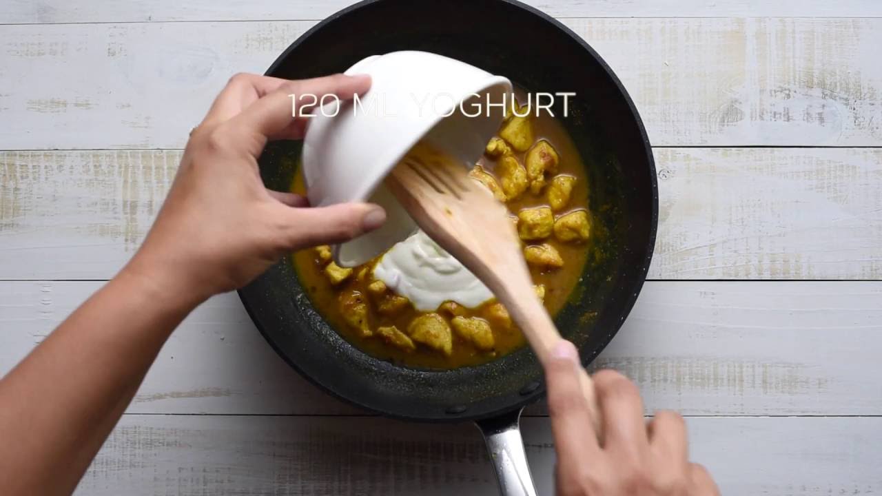 Snelle curry met kip en rijst