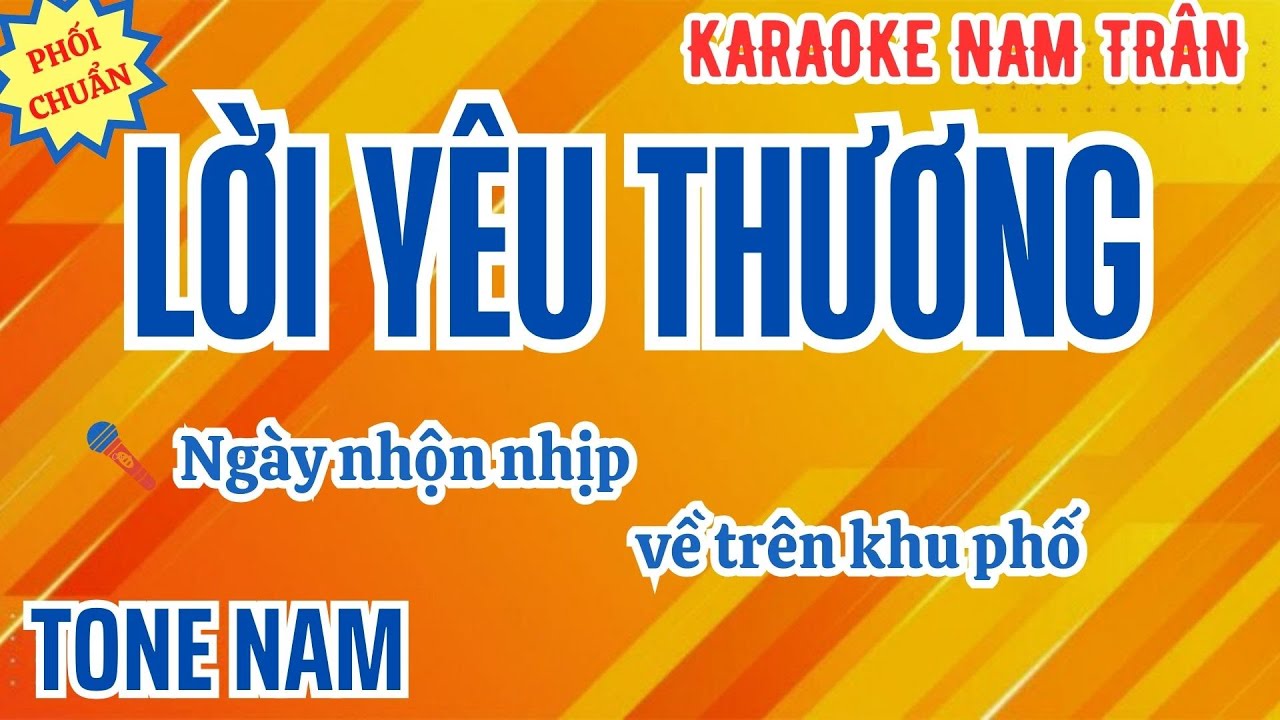 Karaoke Lời Yêu Thương Tone Nam | Nam Trân
