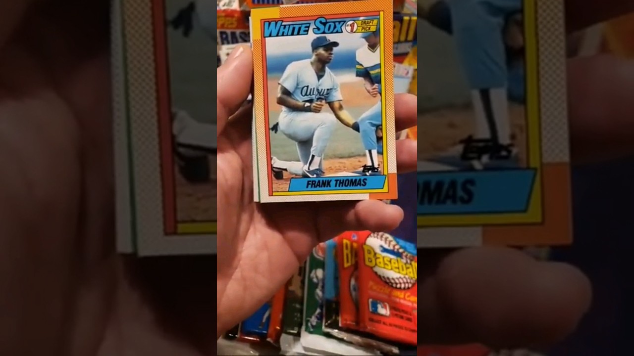 1990 Topps Frank Thomas Rookie Card Hit LIVE!!!! #mlb #vintagebaseballcards #vintagebaseball