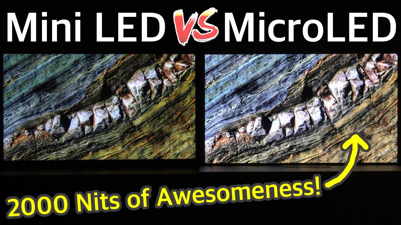 Samsung 89-inch MicroLED vs 85" Mini LED TV Shootout at CES 2022 - WOW!