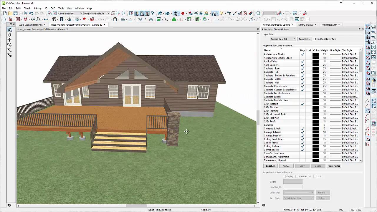 Building A Covered Deck & Exposed Gable Beams Using Chief Architect