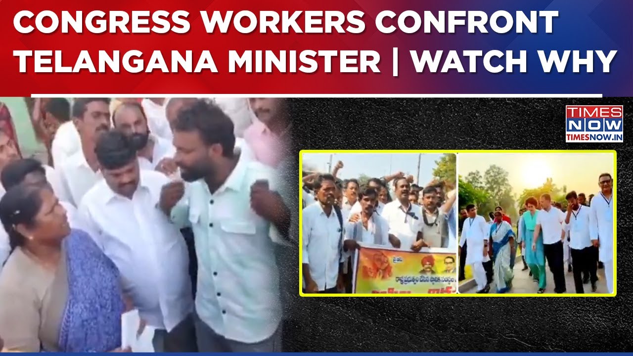 Congress Workers Confront Telangana Minister, Party Faces OBC Backlash Over Caste&nbsp;Survey?&nbsp;Watch