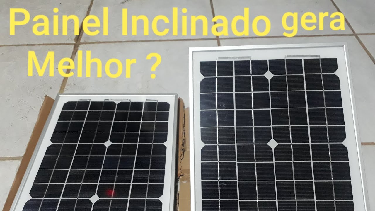 Painel solar inclinado gera mais? painel deitado gera menos? teste prático !