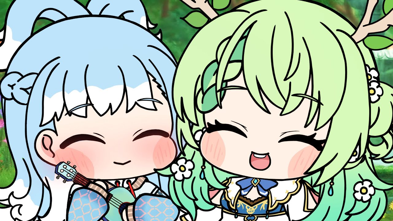 🌿☔ Kobo’s Farewell Song for Graduating Fauna 🩵💚｜ Hololive Animation ｜ kobo kanaeru ｜ Ceres Fauna ｜