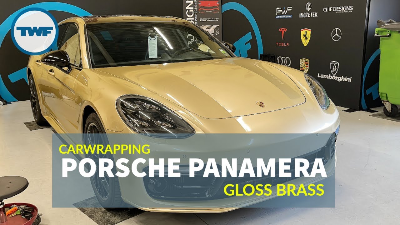 Carwrapping Porsche Panamera in ORACAL Gloss Brass