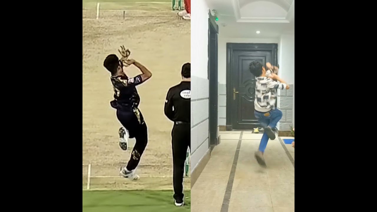 Muhammad Hasnain Bowling Copy 🔥😘 || #shorts #cricket #youtubeshorts #viral