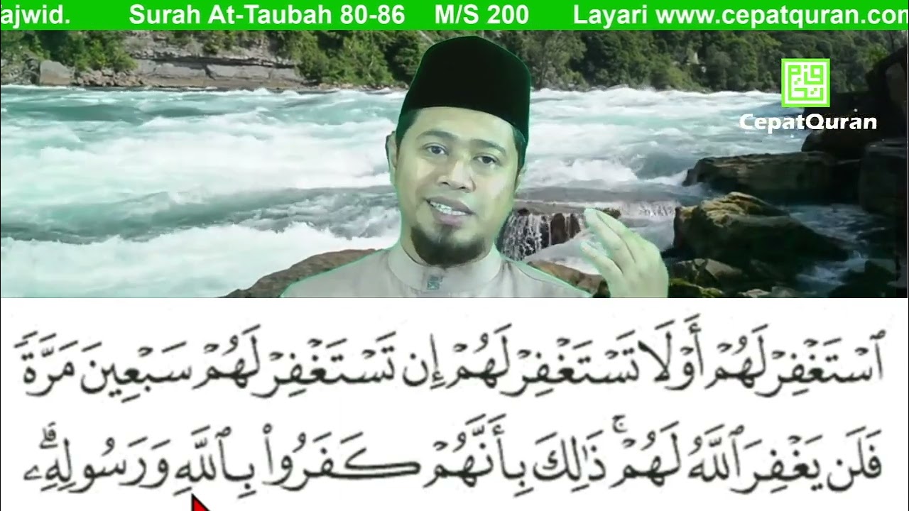 Cepat Quran Ilmu Tajwid Surah At-Taubah ayat 80-86