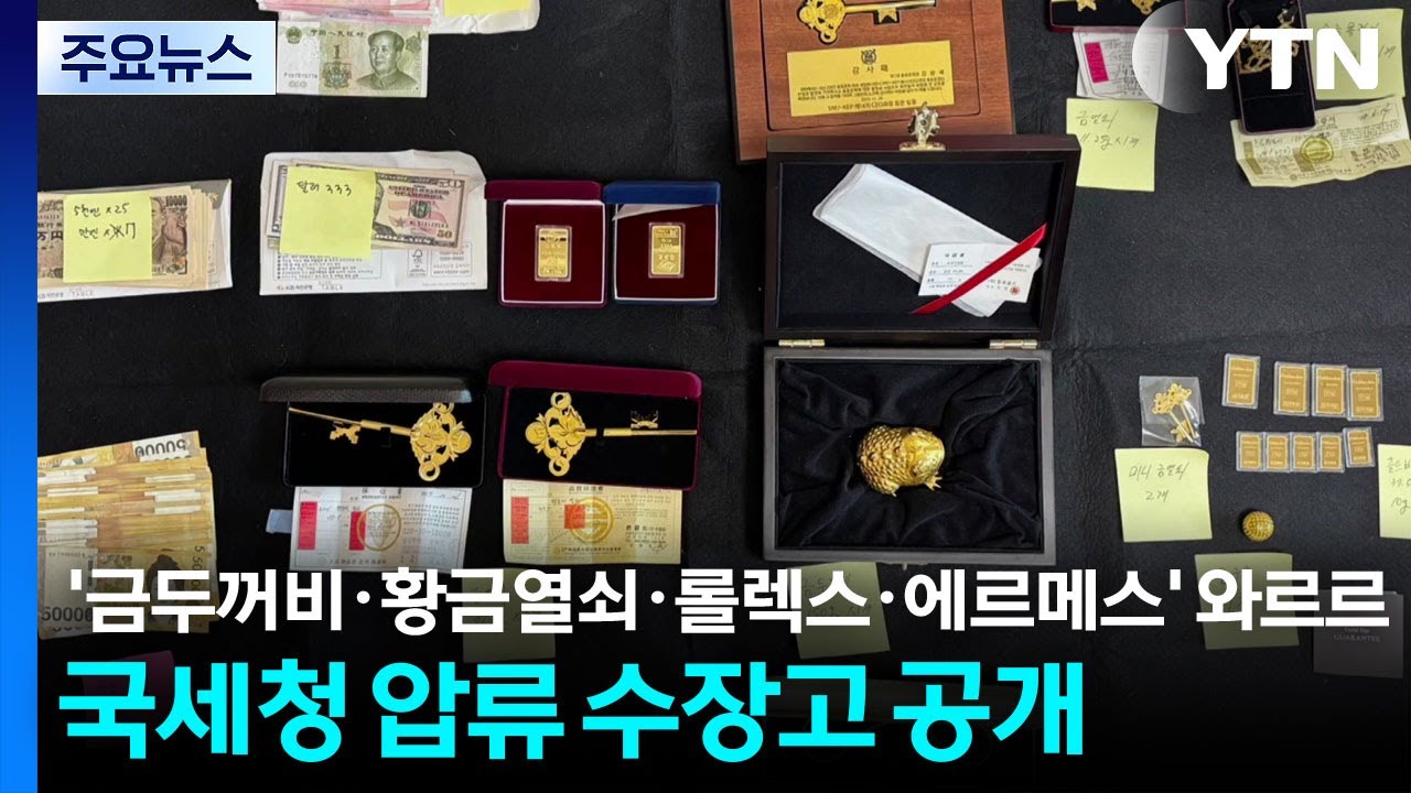 '금두꺼비·황금열쇠·롤렉스·에르메스' 와르르...국세청 압류 수장고 공개 / YTN