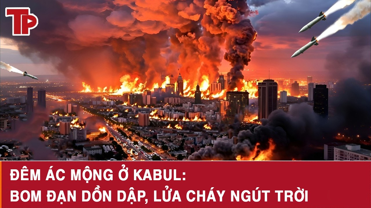 Đêm ác mộng ở Kabul: Bom đạn dồn dập, lửa cháy ngút trời