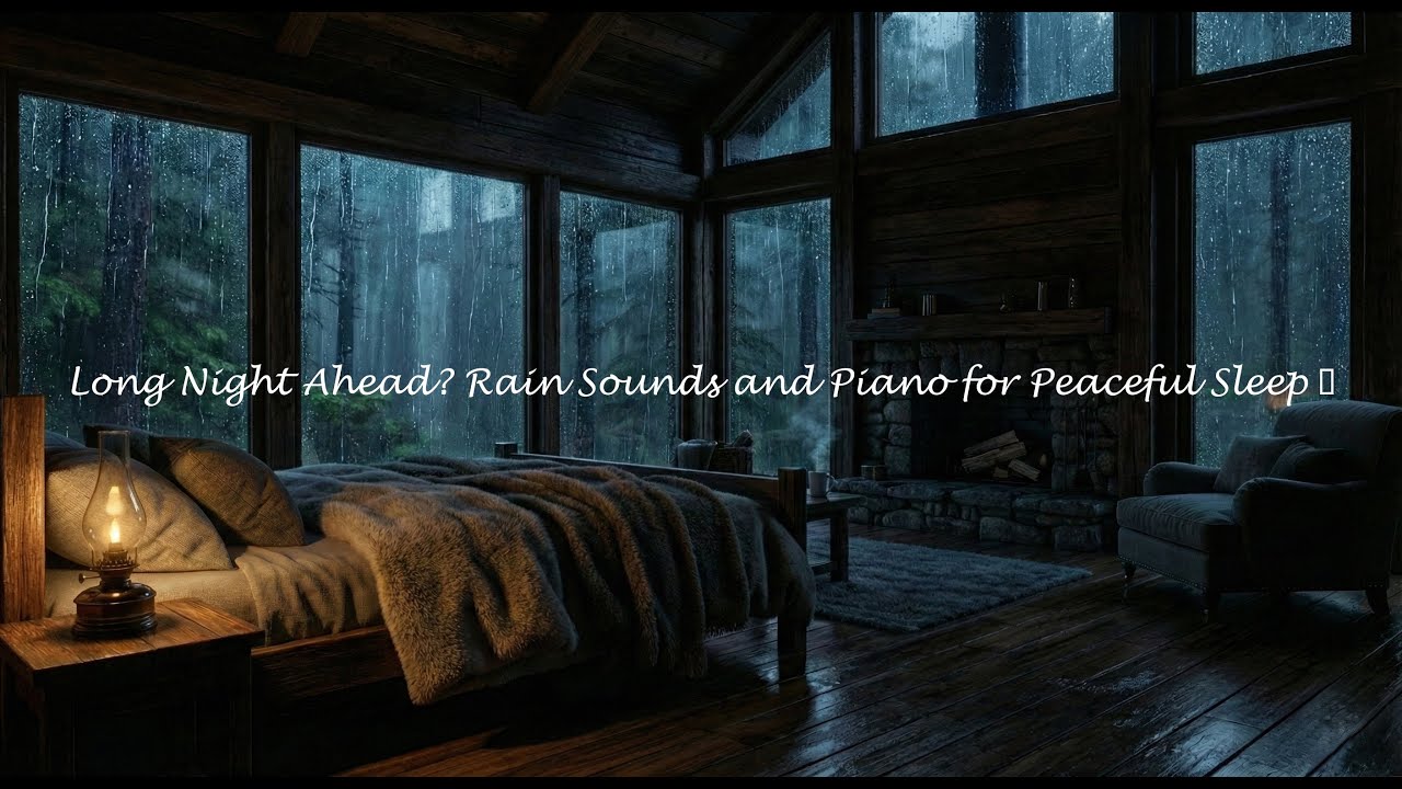 Long Night Deep Sleep Music with Rain Sounds and Piano 🌌 #O50