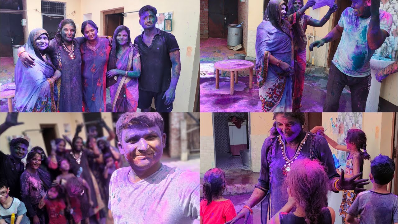 देवर भाभी होली #भाई बहन होली # ननद भाभी होली # होली पुताई😂🤣