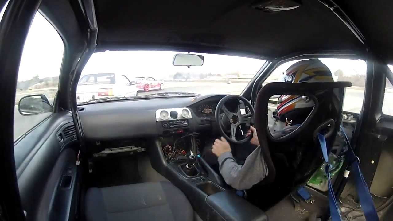 現役D1ドライバー　松○選手　車載映像　備北サーキット 2014.2.23
