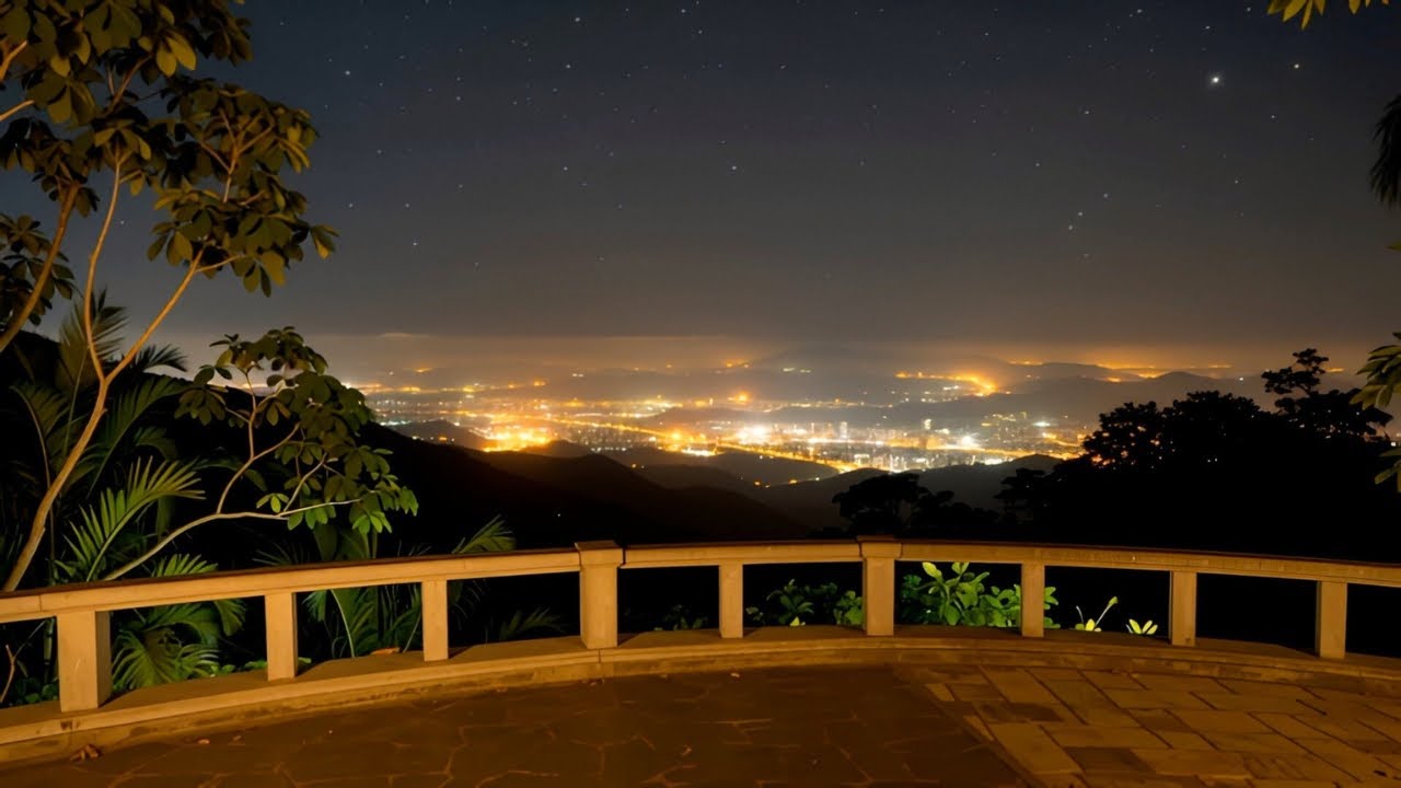Sleep & Prayer | Still Night Overlook | Quiet City Lights | Tagaytay Philippines | 1 Hour