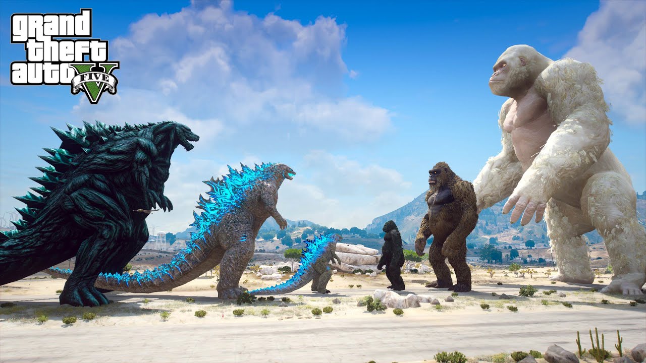 Evo Godzilla vs Evo Kong - GTA V Mods