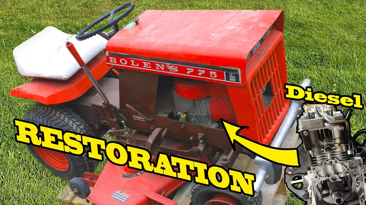Vintage tractor restoration | 1968 Bolens Husky 775 | Hatz Diesel swap