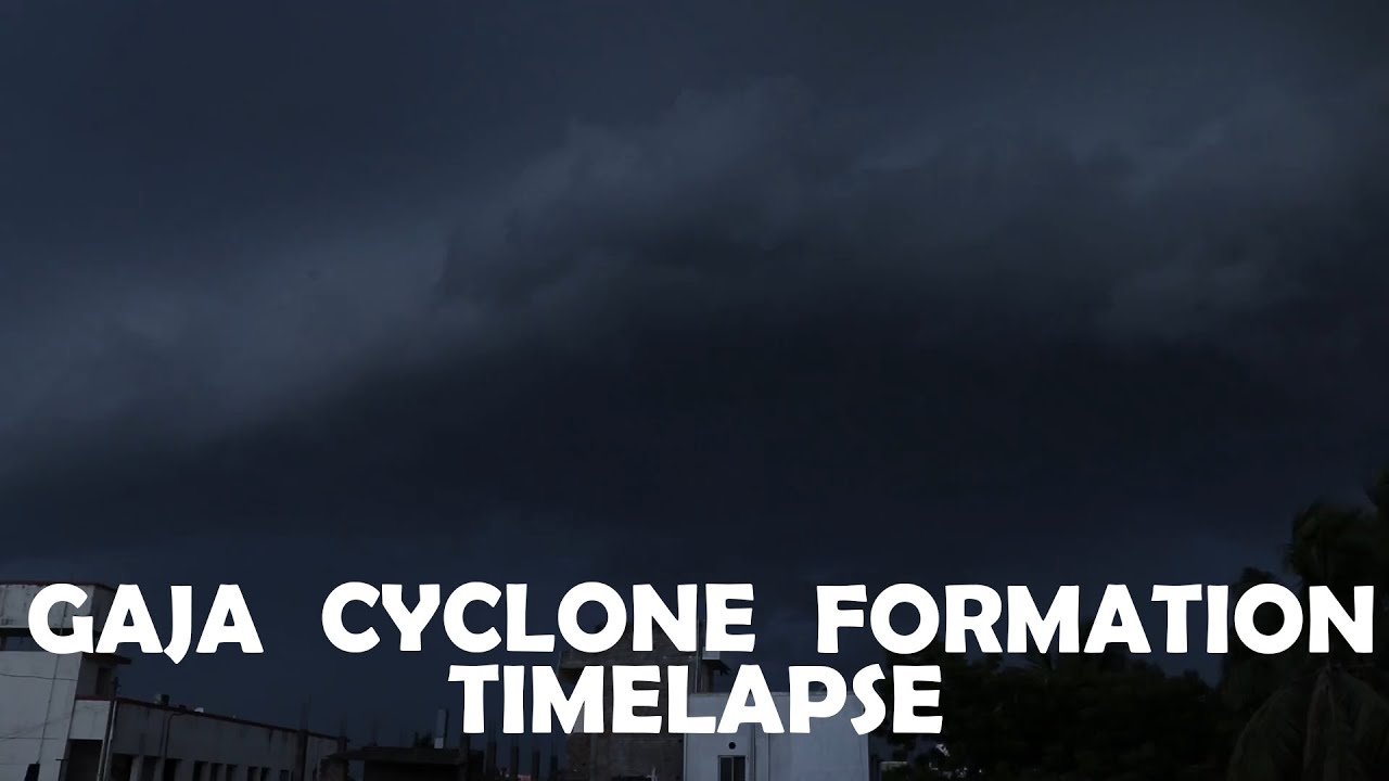 Gaja cyclone formation timelapse