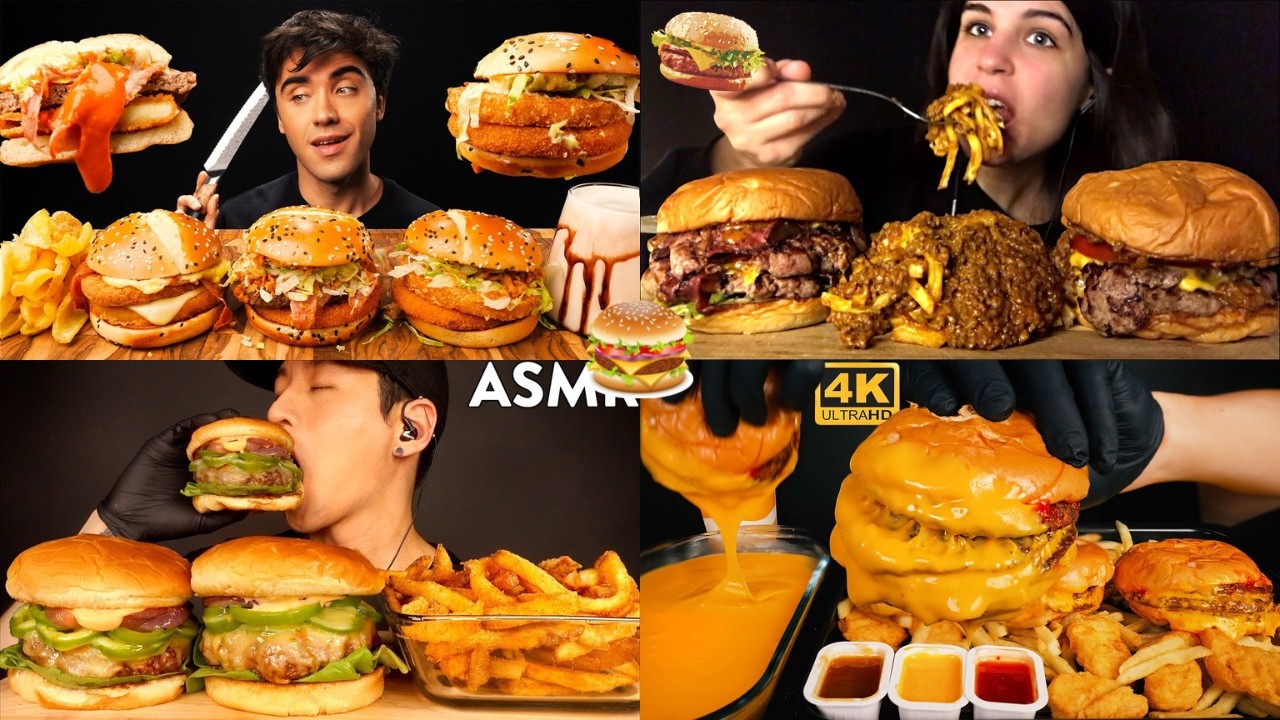 INSANE Juicy Burger Eating ASMR 🤯 | Most Satisfying Sounds Ever
