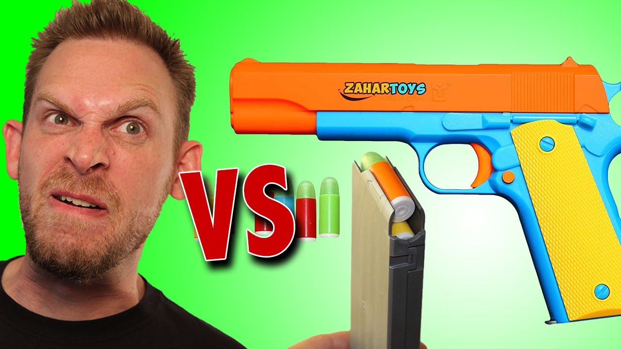 Zahar Toys Orange Colored Colt 1911 Unboxing