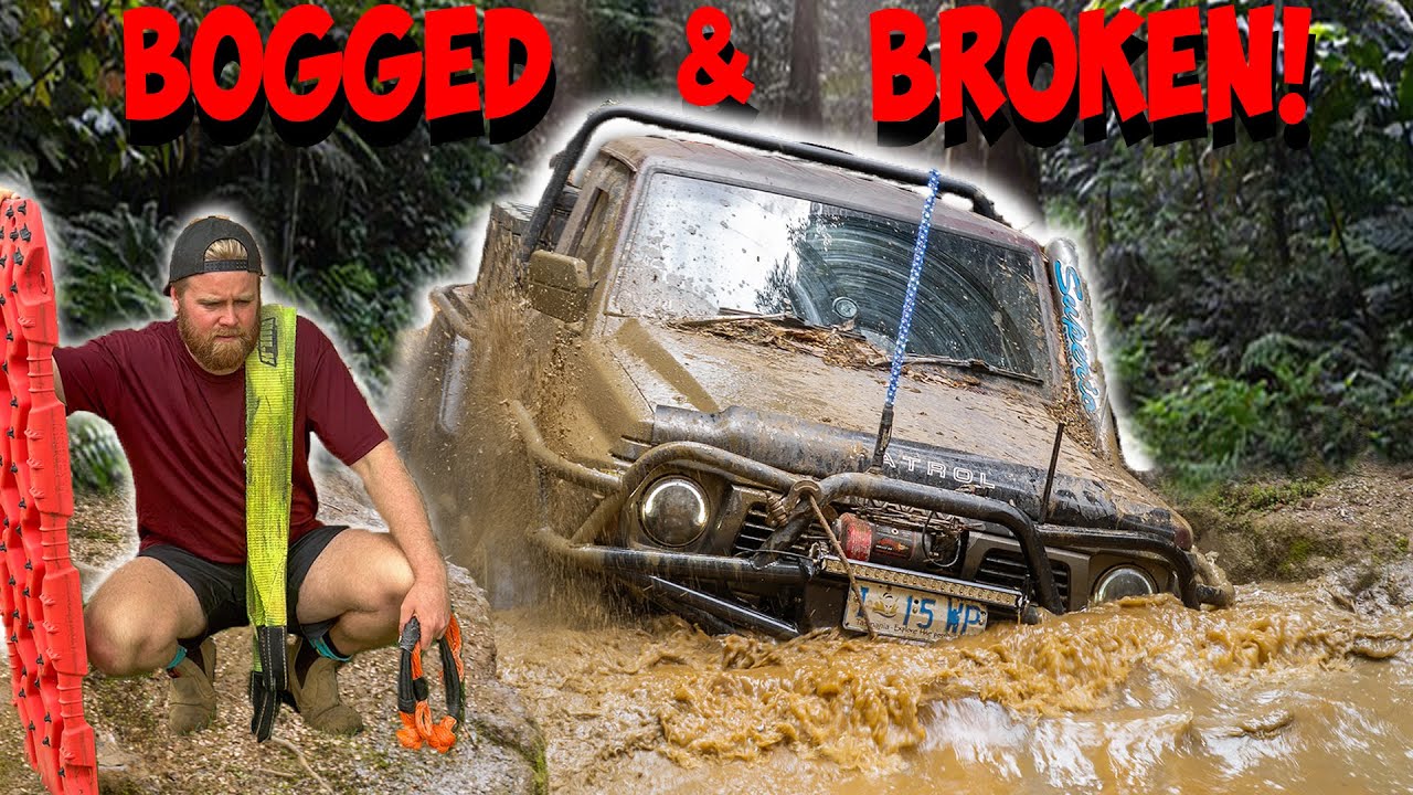 I can't believe this happened... Patrol went bang! Jeep Track after a storm