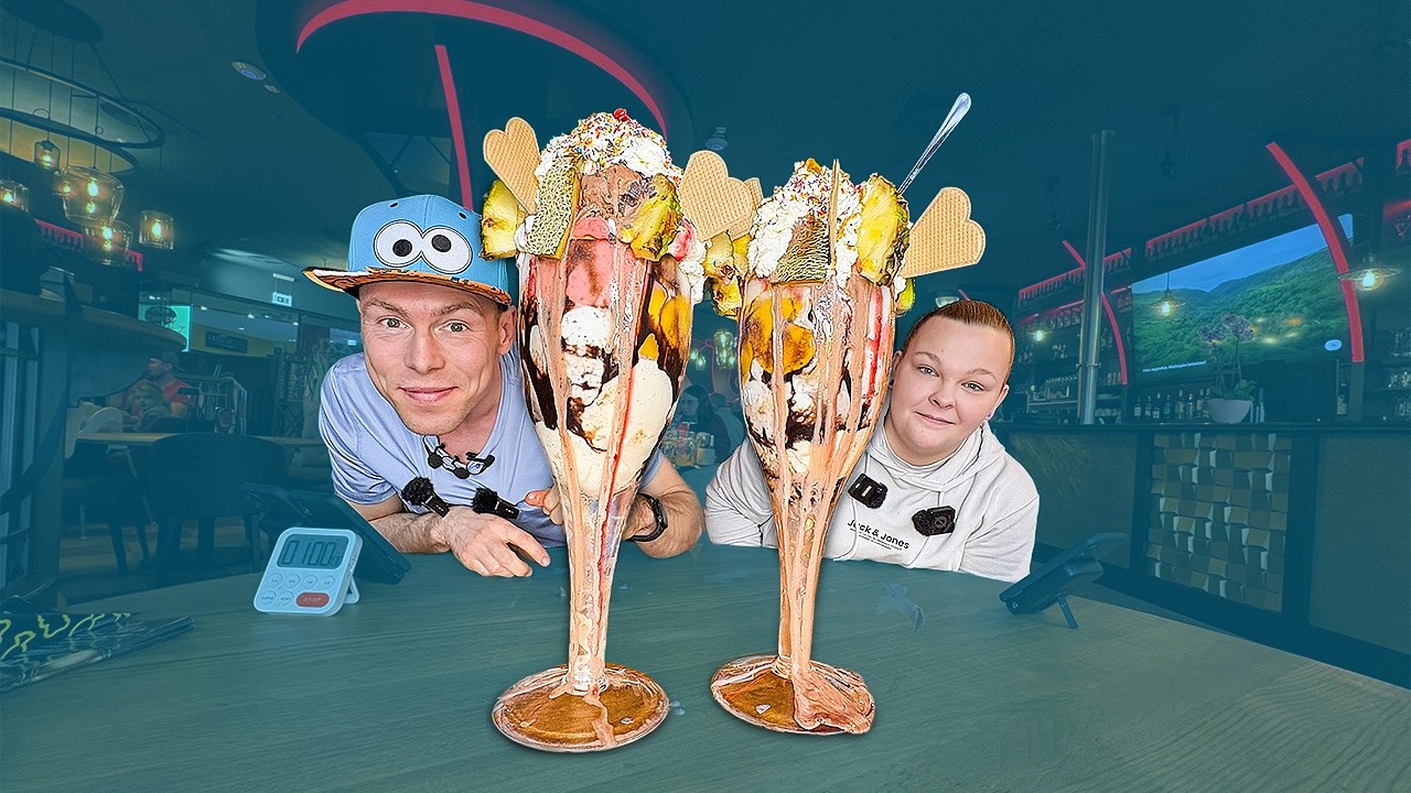 Kann die Eis Prinzessinn mich wirklich schlagen?! 🥶 600€ Redo XXL Ice cream Challenge 👸🏼🔥