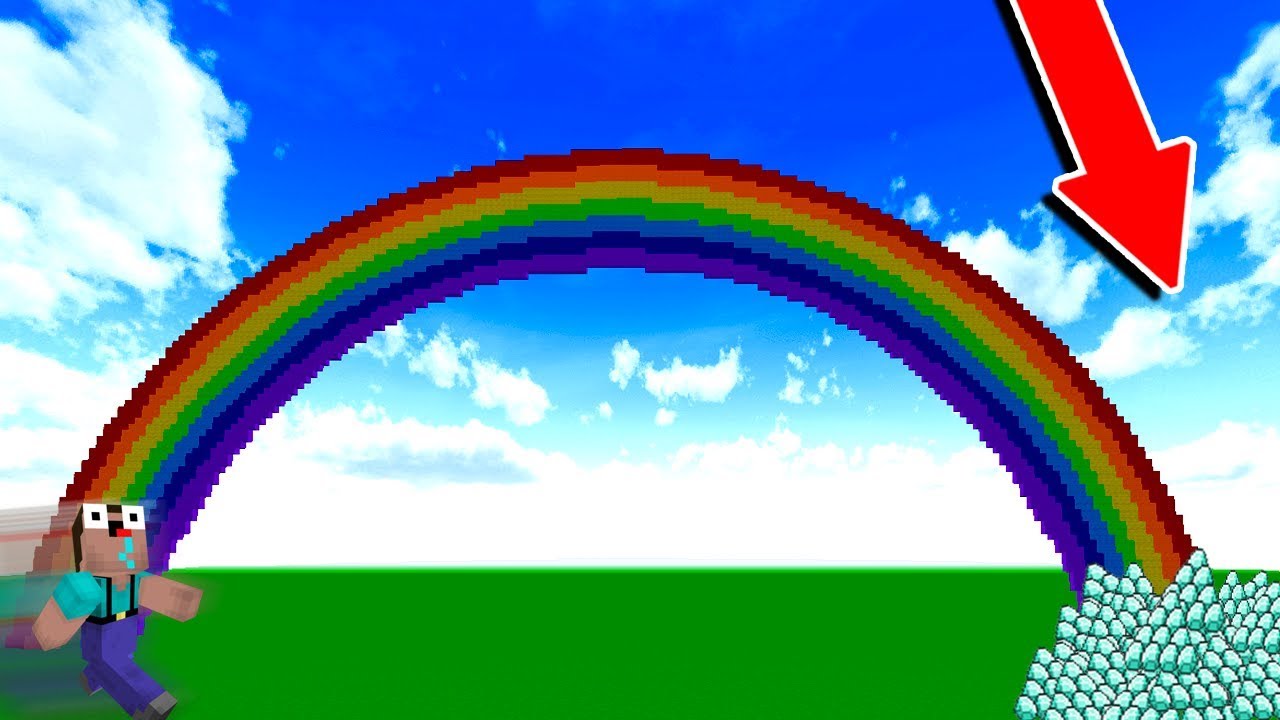QUAL O SEGREDO DO FINAL DO ARCO-ÍRIS? (MINECRAFT)