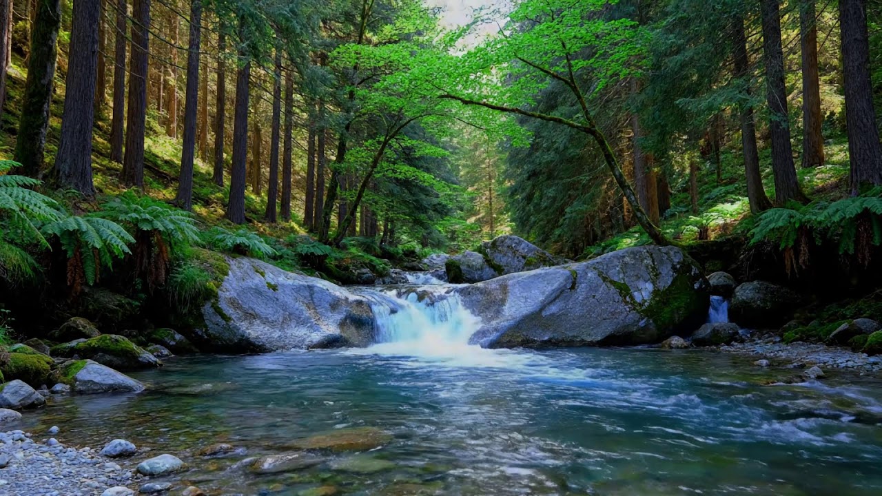 Flowing River Night 🌿 Peaceful Nature Soundscape for Deep Sleep and Serenity #1343