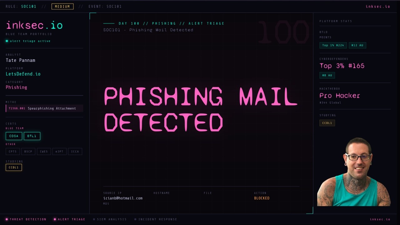 Phishing Email &mdash; Cobalt Strike Attachment Blocked Before Execution | LetsDefend Alert Triage