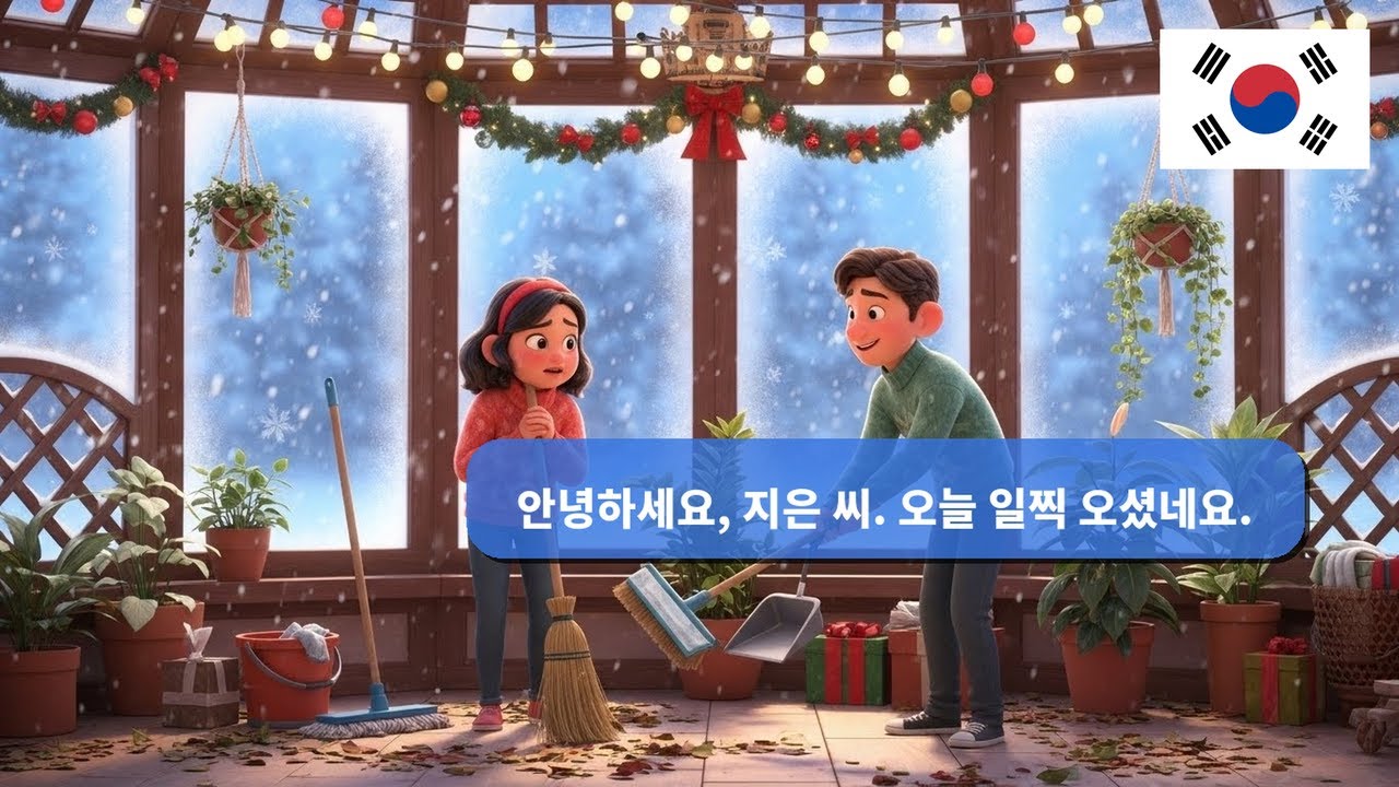 A1-A2 온실 청소 상황별 한국어 회화 10가지! 쉽고 재밌게 배우기