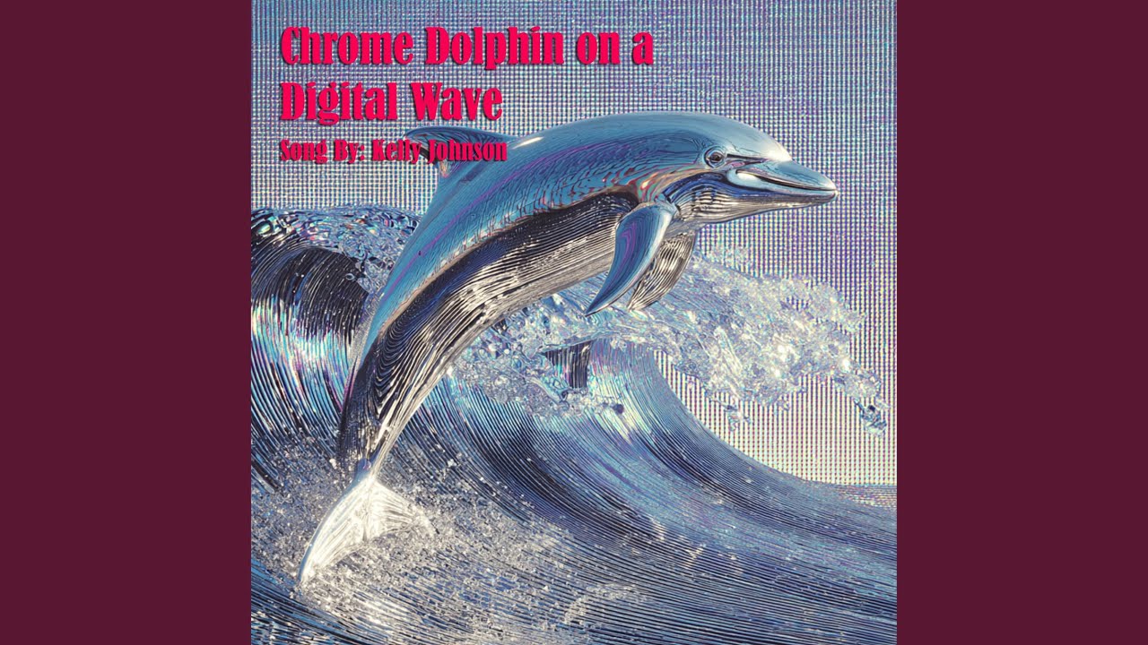 Chrome Dolphin on a Digital Wave