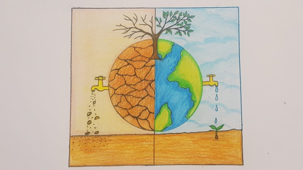رسمة معبرة عن البيئة