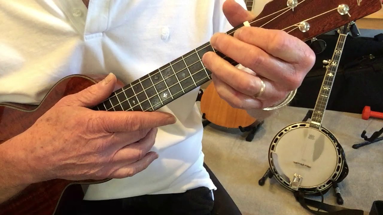 Ukulele Country blues in A with chord solos, tutorial