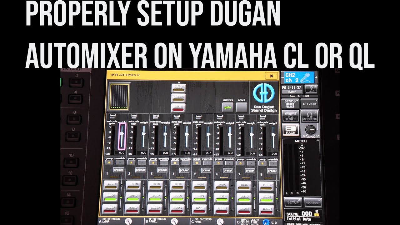 How to PROPERLY setup Dugan Auto mixer on Yamaha CL or QL -#1 MISTAKE PEOPLE MAKE!