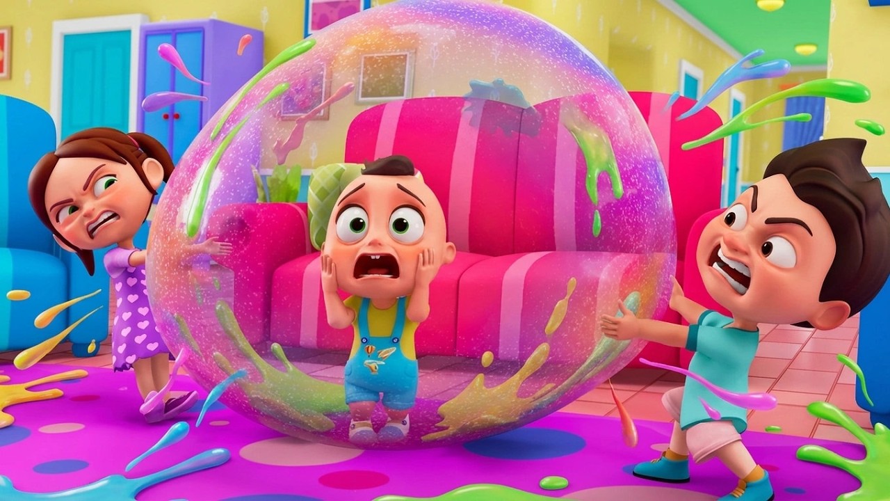 Slime Lengket di Mana-Mana! 😱🧼 | Lagu Anak Edukatif & Seru | Baby Berry 🎶