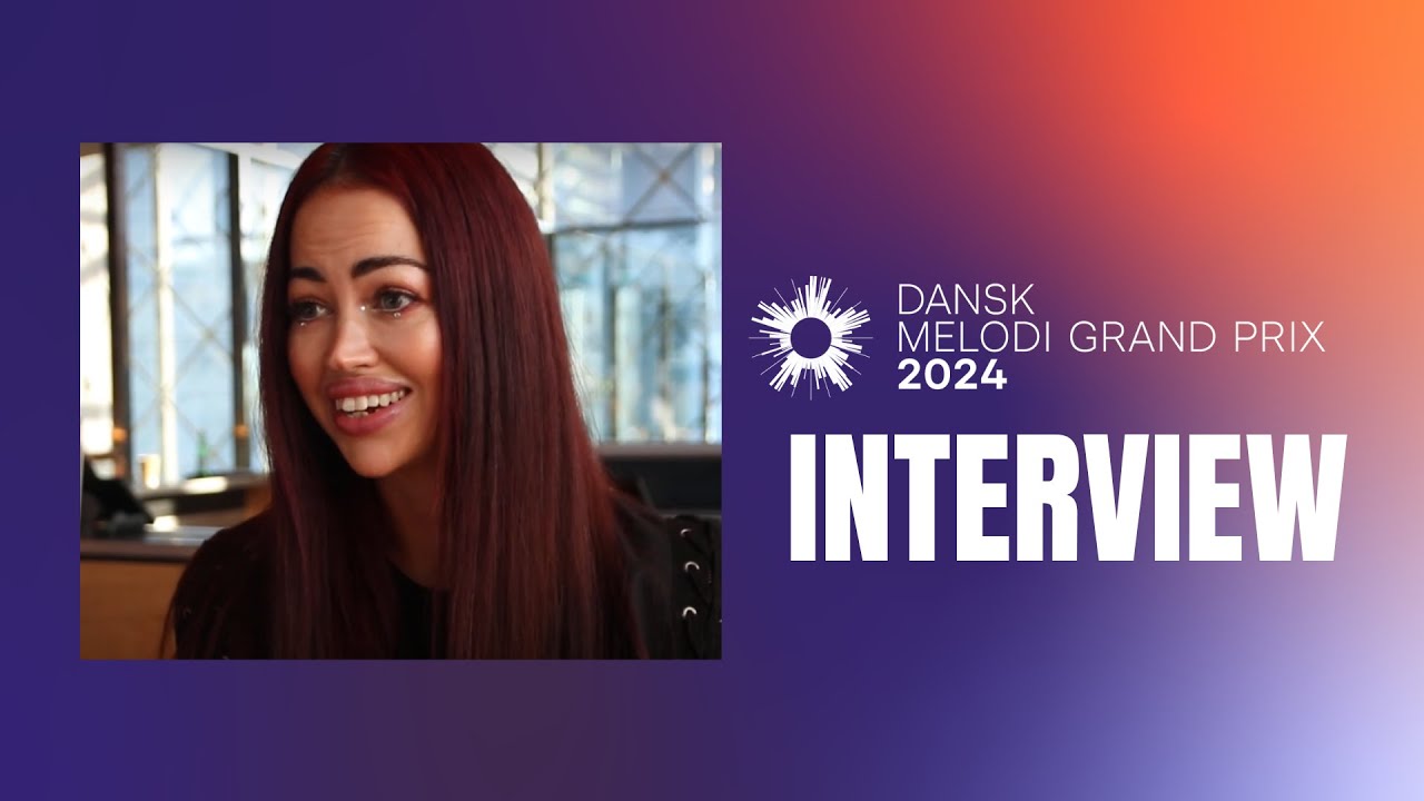Aura Dione interview - Mirrorball of Hope (Dansk Melodi Grand Prix 2024 pressemøde)