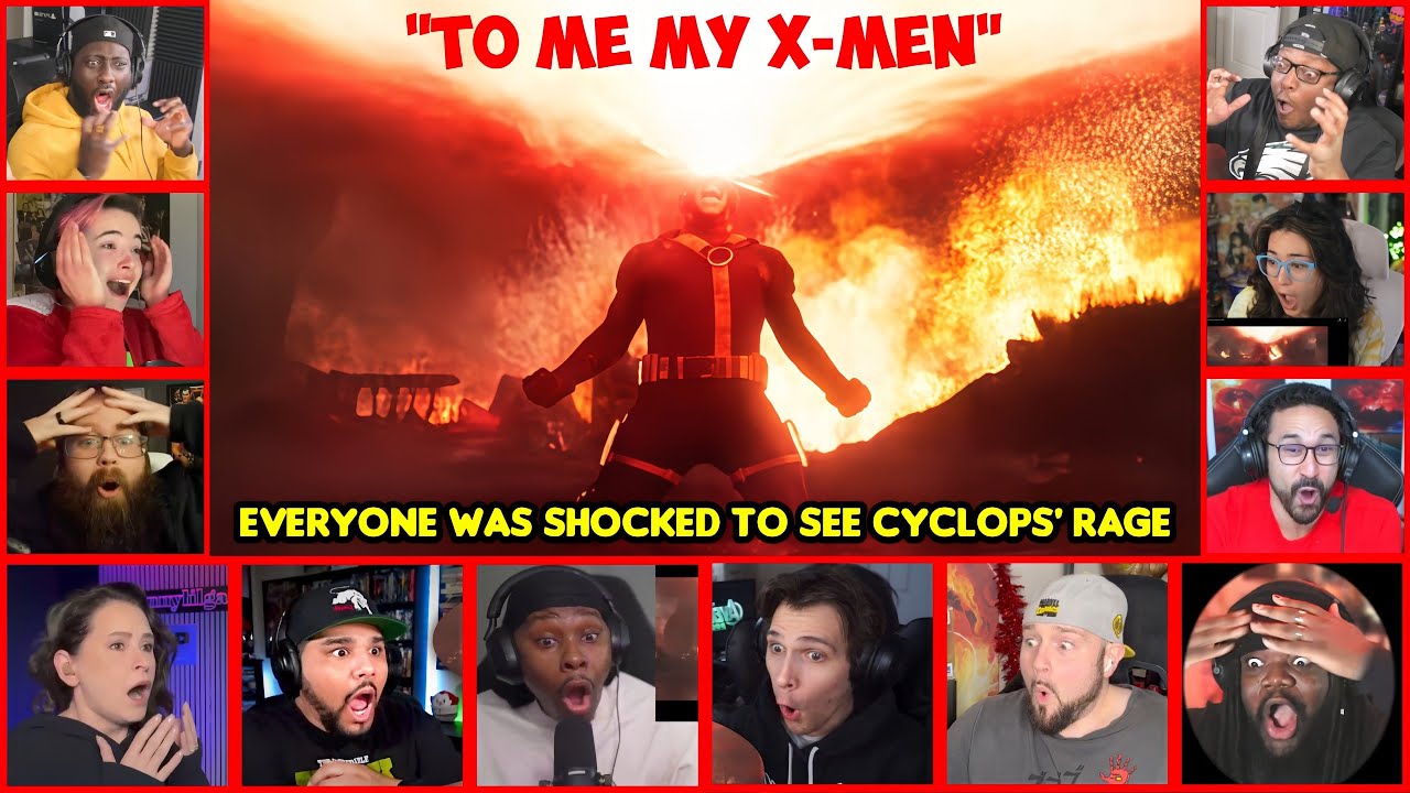 REACTOR REACTIONS TO SEEING CYCLOPS IN AVENGERS: DOOMSDAY - REACTION MASHUP | X-MEN TEASER