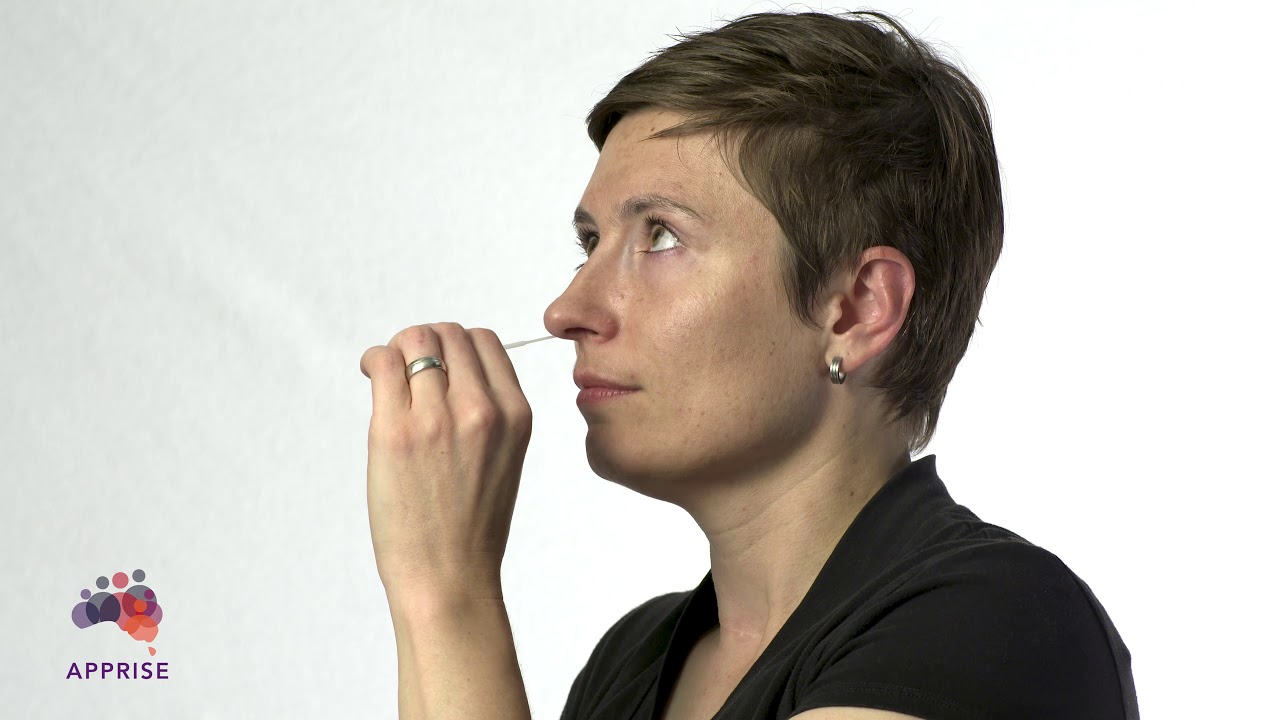 How to swab your own nose and throat