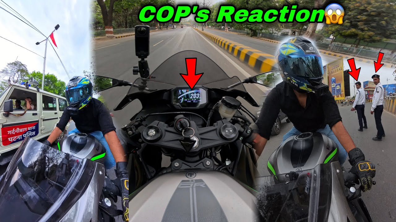 COP's Reaction on Loudest Superbike | Close Calls on ZX 6R