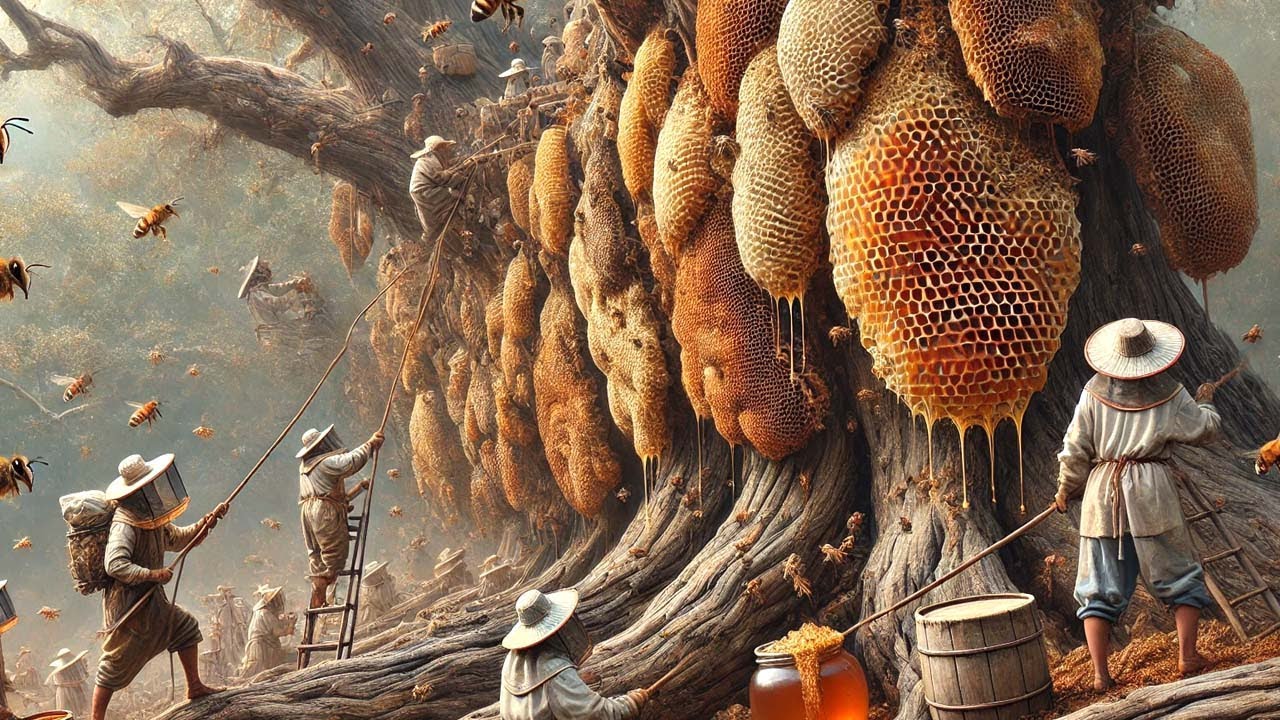 Como Os Agricultores Colhem Milhões De Toneladas De Mel Em Penhascos Perigosos