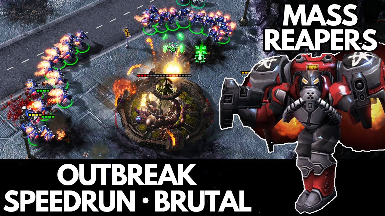 StarCraft 2 WoL - Mission 22 (Outbreak) - Speedrun (Brutal)