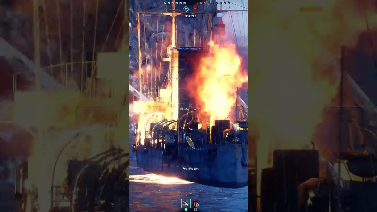 🔥 DRESDEN&rsquo;S NEAR DEATH EXPERIENCE! Enemy Rams Iceberg, Burns & Sinks 🚢💥 #worldofwarships  #shorts