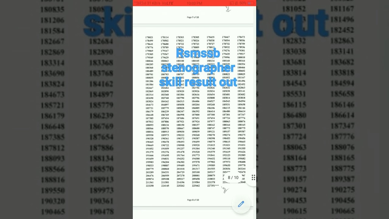 Rajsthan Rsmssb stenographer skill result out#rsmssb cut off stenographer#stenographer dv date###