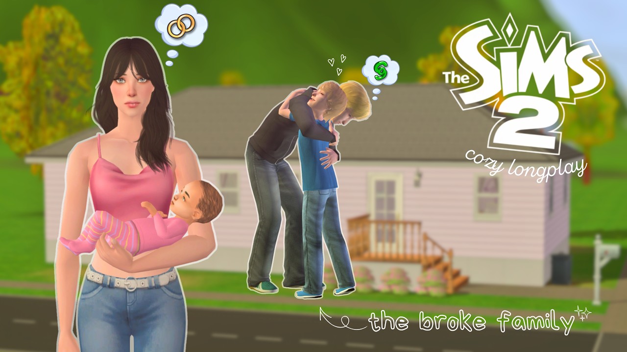 🩷 the broke family | the sims 2 cozy longplay ‪‪(no commentary)