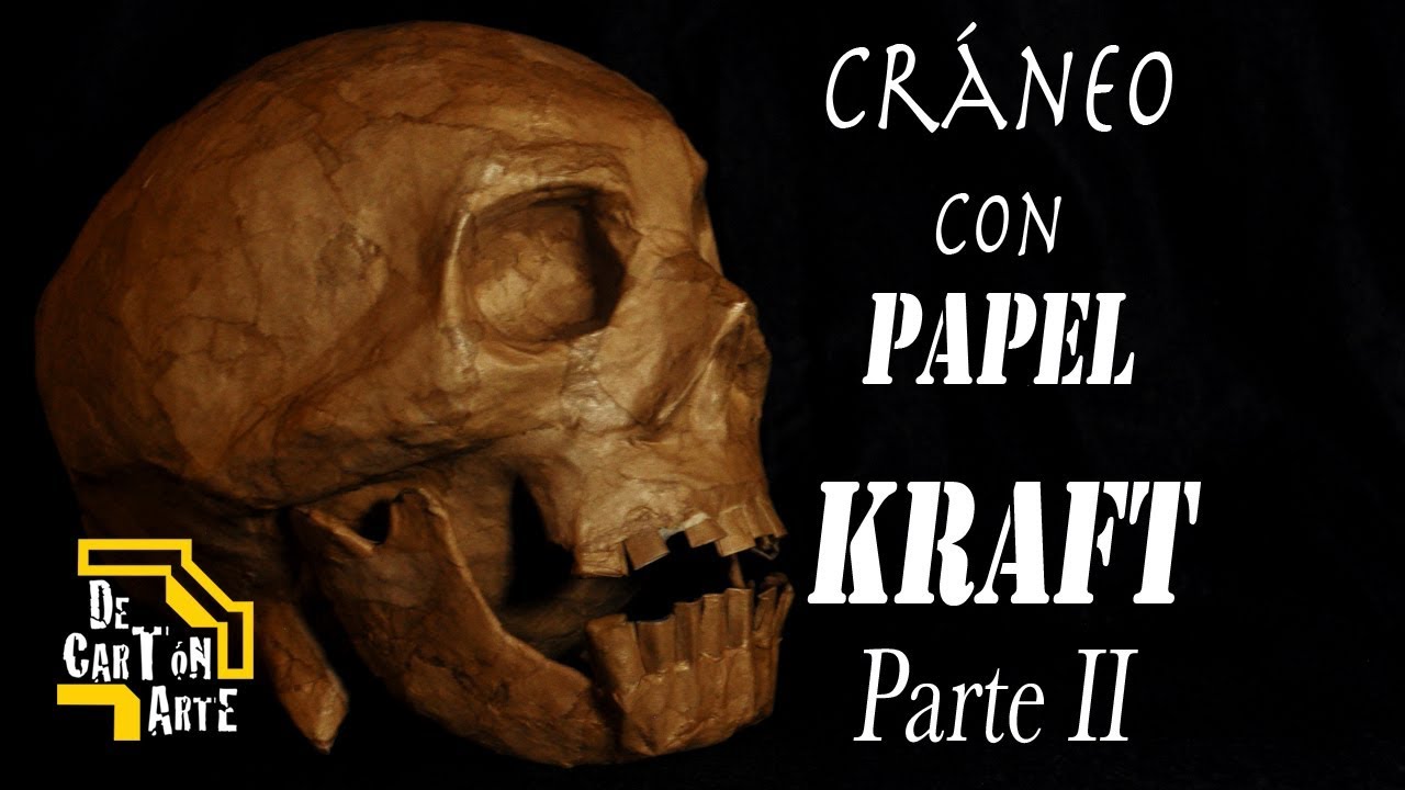 Craneo con papel kraft Decartón Parte II