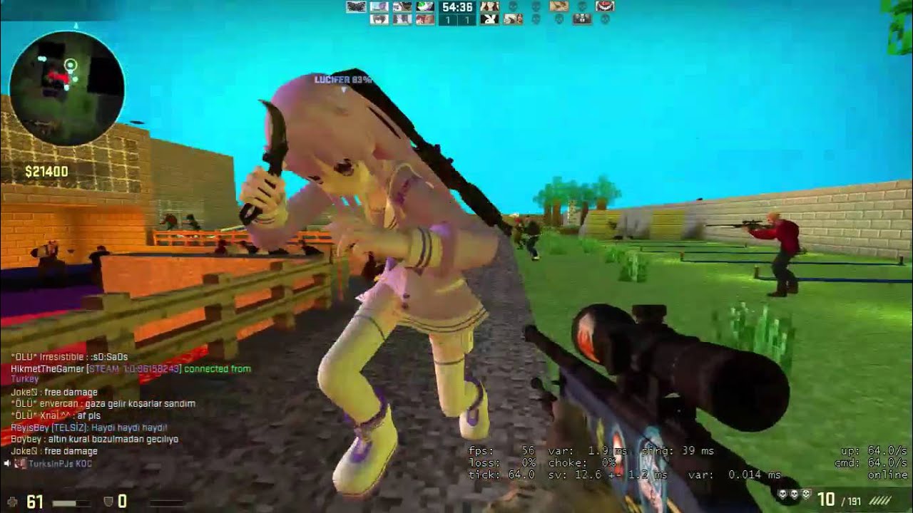 T&uuml;rk&ccedil;e CS:GO JailBreak MineCraft Party CyberRulz