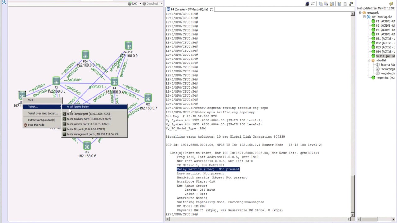 SR-TE - hands-on - dynamic path policy  - IGP