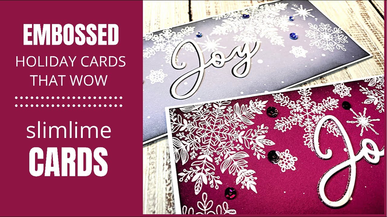 Slimline Holiday Cards / Simple But Stunning!